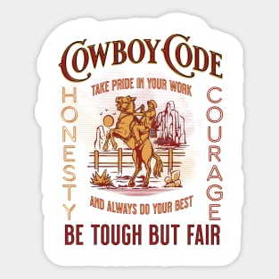 Cow boy Sticker